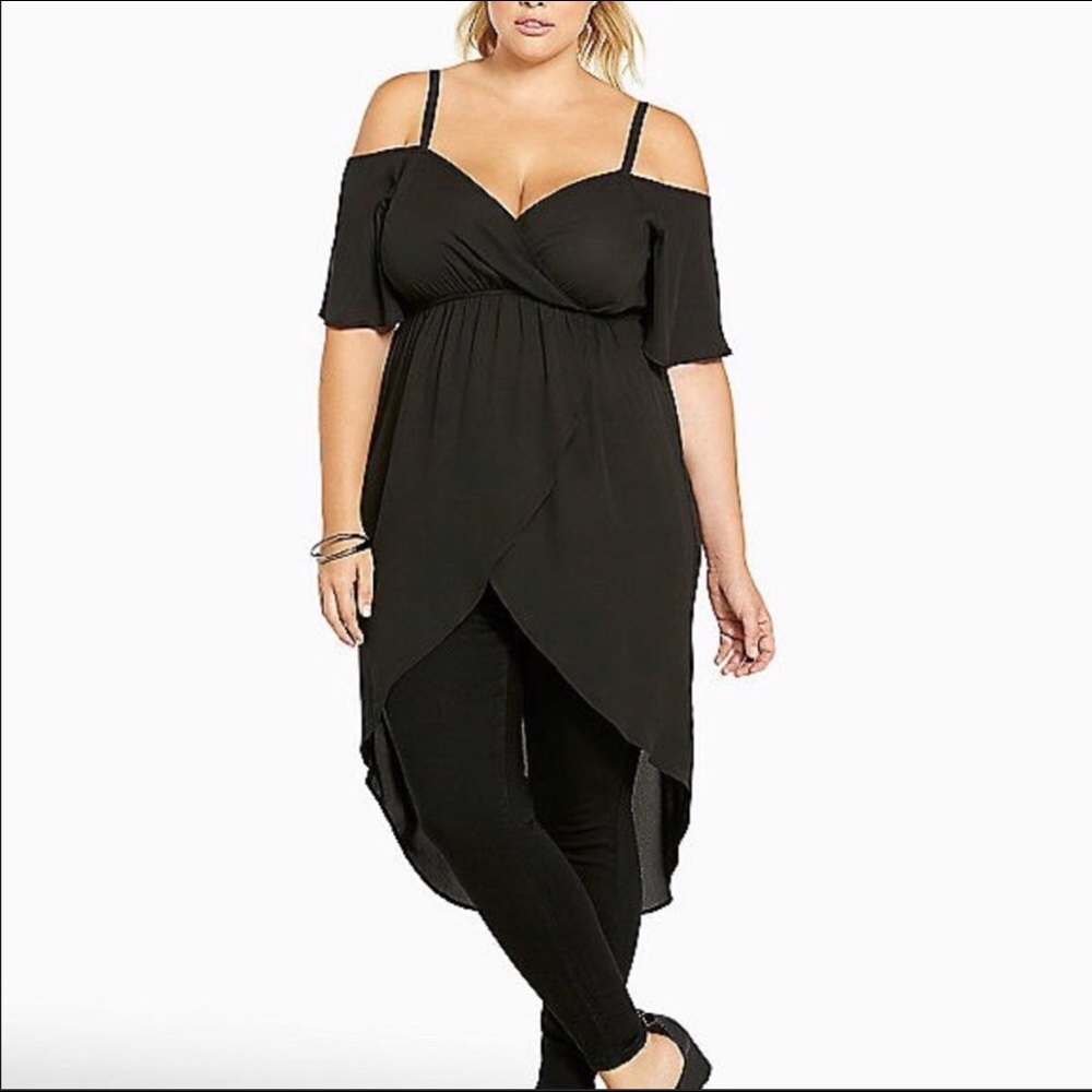 Sheer black dress top